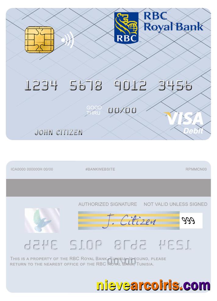 Tunisia RBC Royal Bank visa debit card